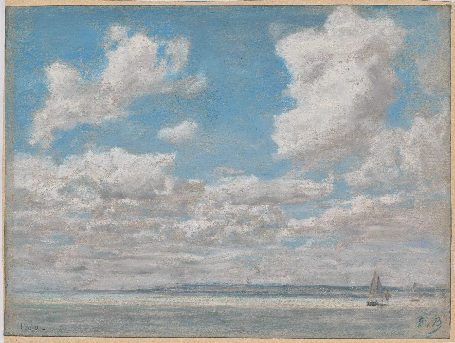 Seascape with Open Sky by Eugène Boudin